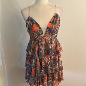 Floral Multicolor Ruffle Dress